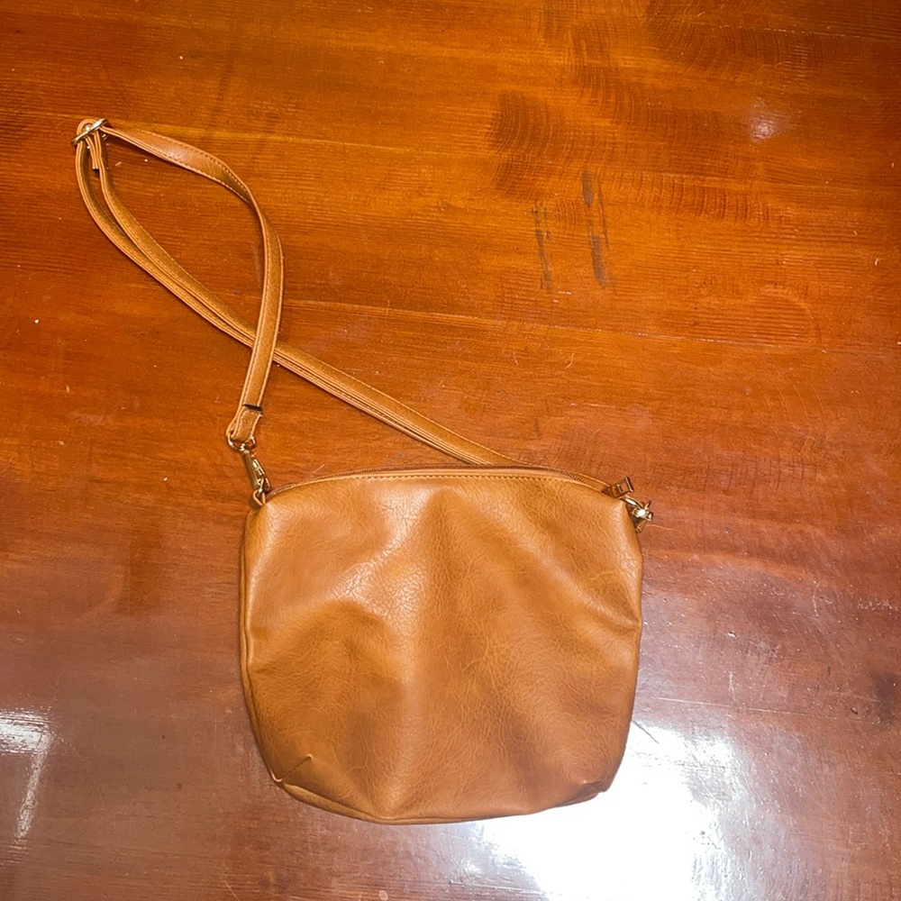 Retro burnt orange leather purse